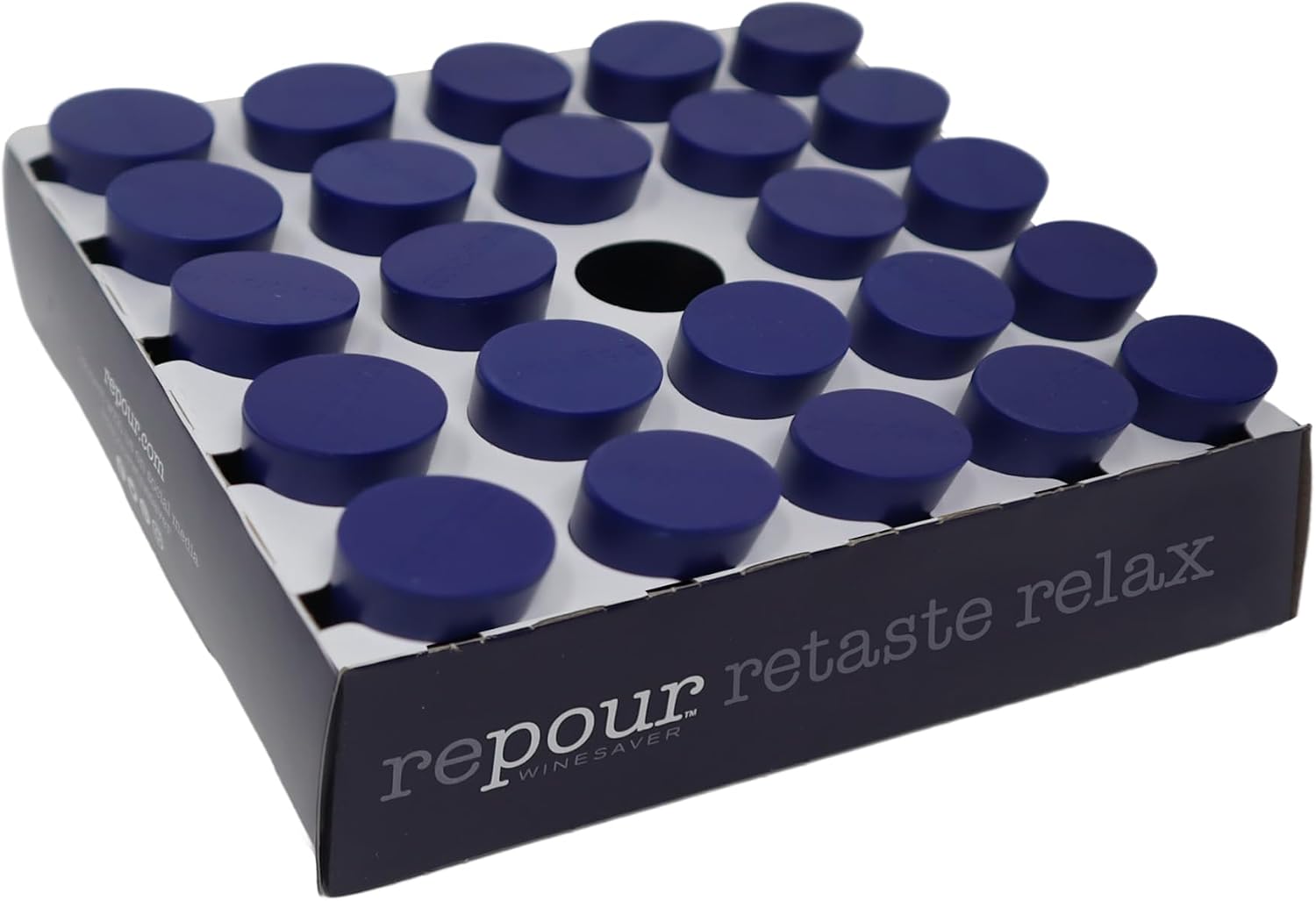 Wine Saver - Wine Preserver and Stopper - Removes Harmful Oxygen from your Wine Simply and Effectively - Indigo Blue 4 Pack