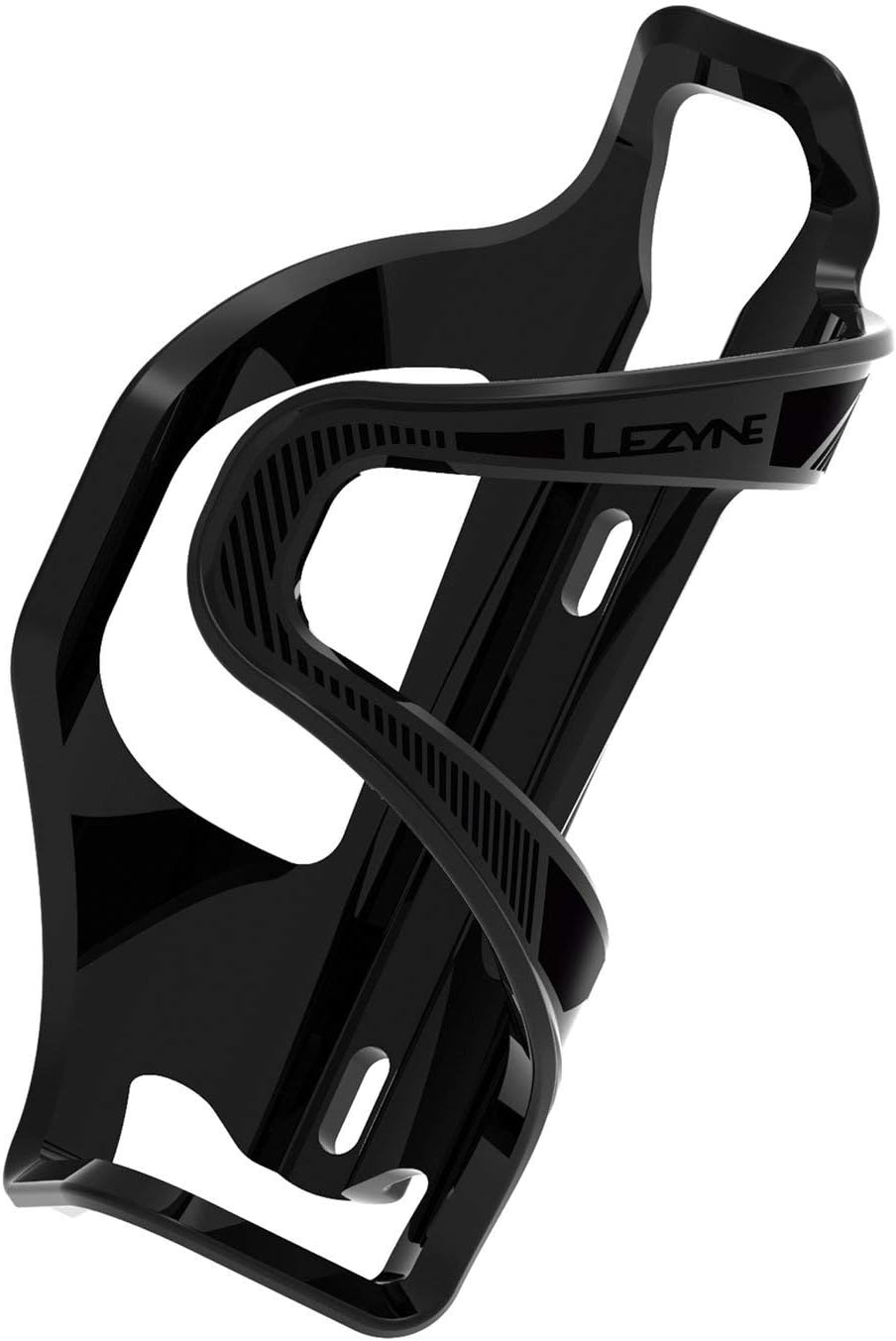 LEZYNE Flow Cage SL Bike Water Bottle Cage | Composite Matrix Construction, Side-Load Design, Compact Frame Cycling Accessory, Left Side, Black