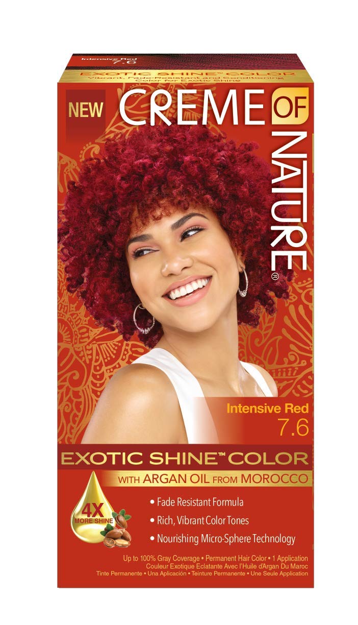 Creme of Nature, Exotic Shine Hair Color, 9.2 Light Caramel Brown, with Argan Oil from Morocco, 1 Application