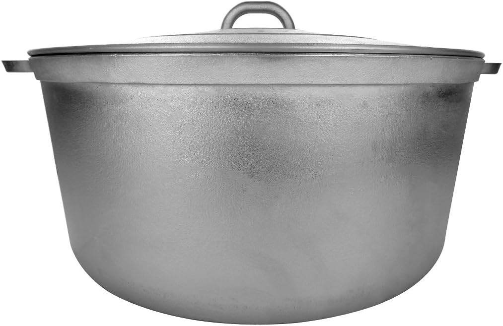 Uniware 9900 Super Quality Aluminum Caldero,Dutch Oven, 51 QT,Silver (55cm (21.7-Inch))