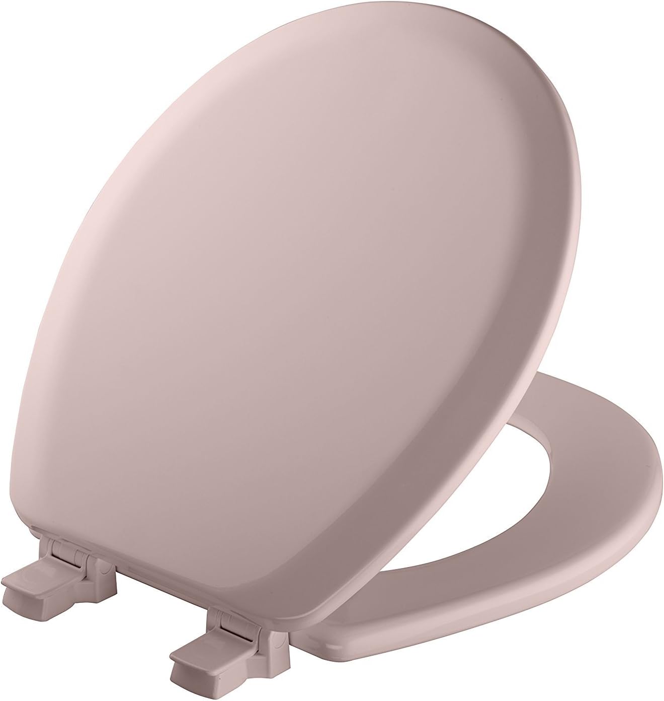 Mayfair Cameron Black Toilet Seat, Non Slip Heavy Duty Wood, Easy Clean, Made in USA, Round
