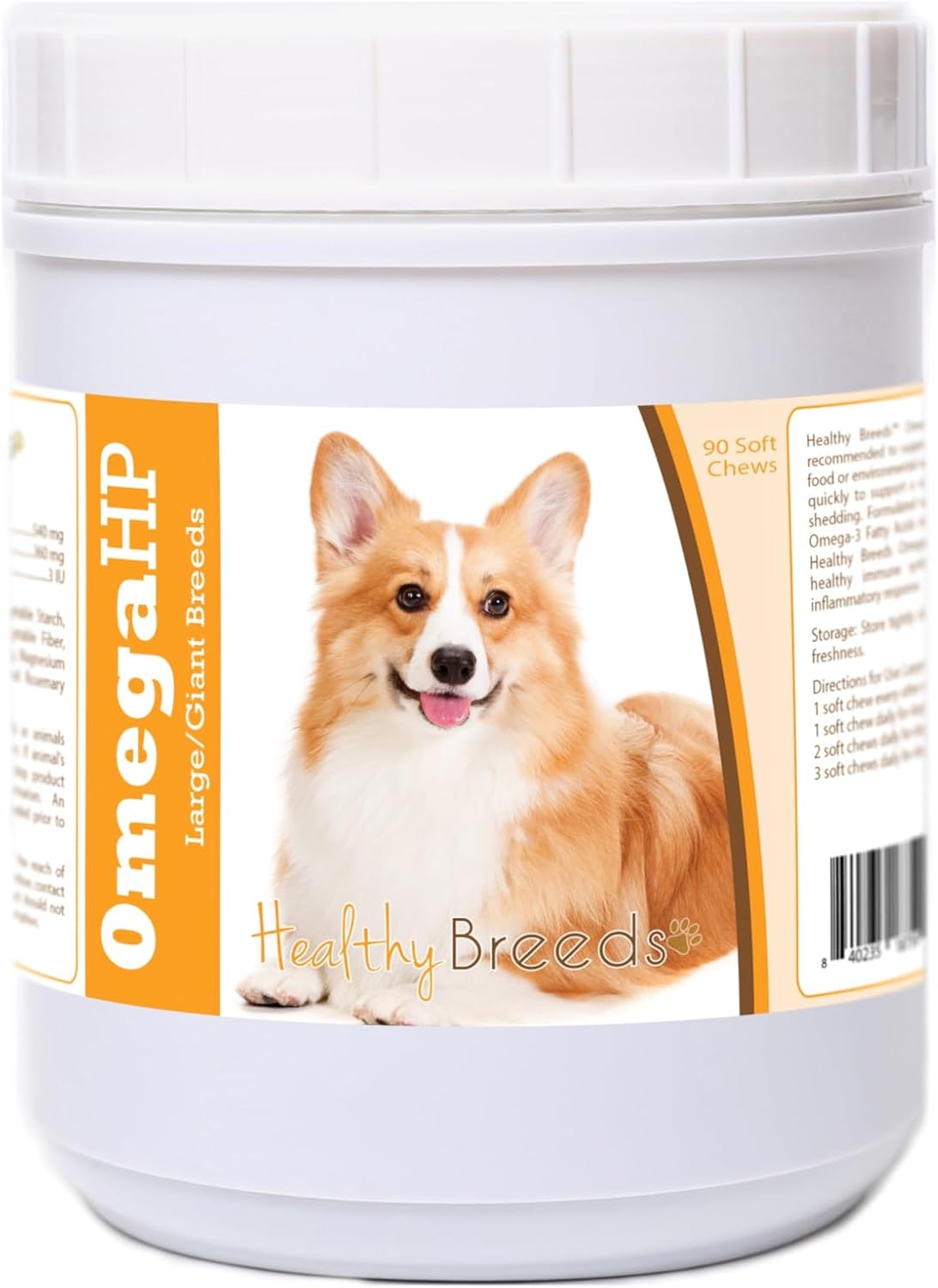 Healthy Breeds Siberian Husky Omega HP Fatty Acid Skin and Coat Support Soft Chews 60 Count