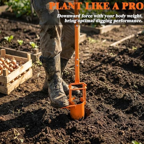 glorousamc Bulb Planter, Weeder, Sod Plugger, Flower Planting