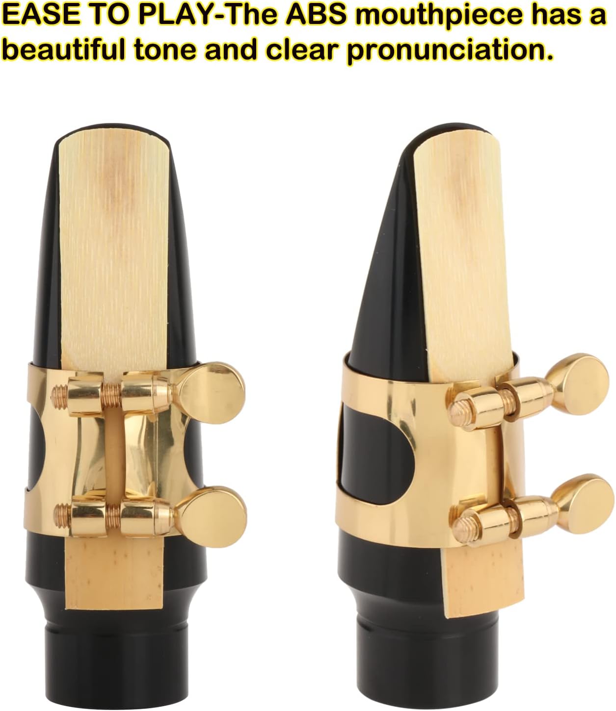 Alto Saxophones Mouthpieces Kit with Ligature, One Reed and Cap | Saxophone Mouthpieces with Easy Response and Comfortable Feel, Ideal for Beginners