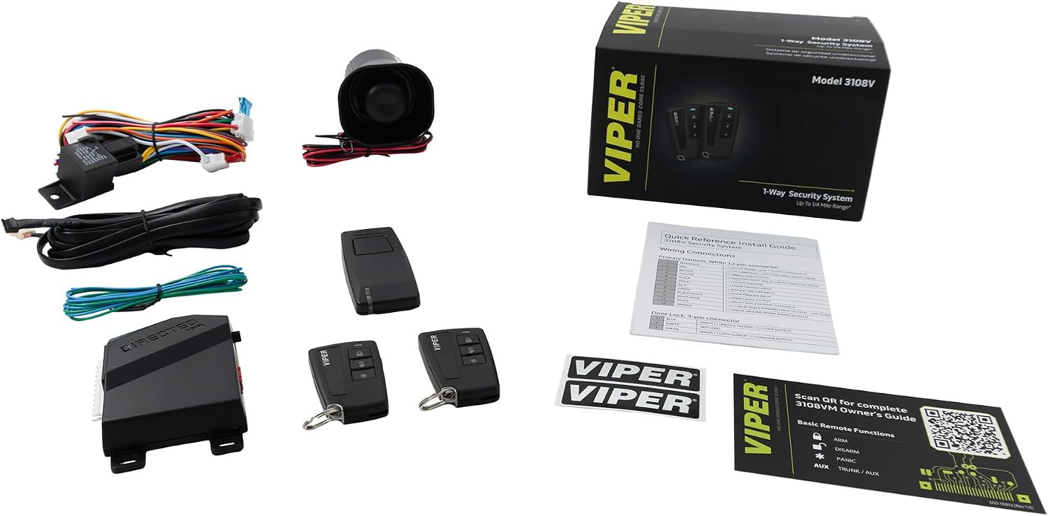 VIPER 3108V 1-Way Security System with Up to 1/4 Mile Range