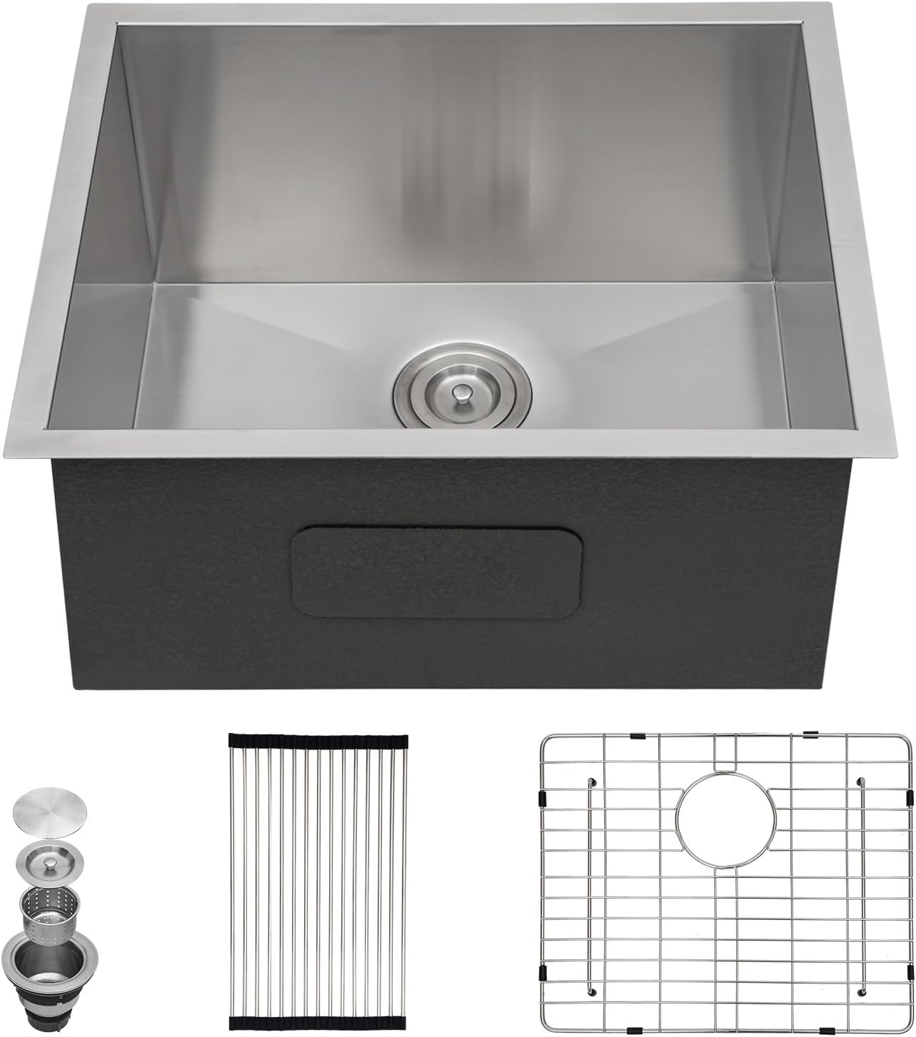 Sarlai 21 Inch Undermount Laundry Sink 21x18x12 Inch Undermount Laundry Utility Sink Deep Single Bowl 16 Gauge Stainless Steel Laundry Tub Sinks