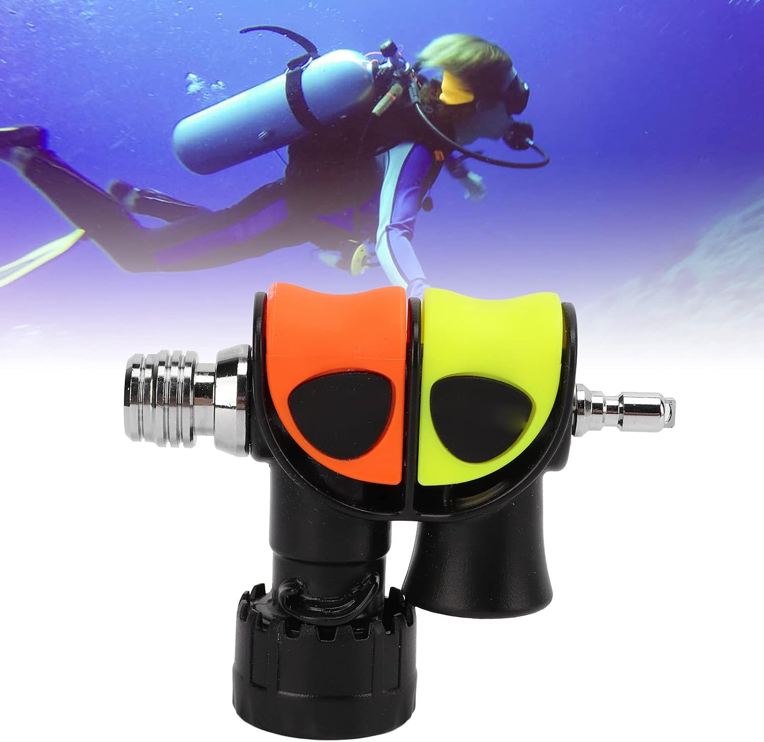 Diving Buzzer, Dive Alert Sounder, Double Frequency Underwater Signal Acoustic Generator, Stainless Steel, Compact and Lightweight
