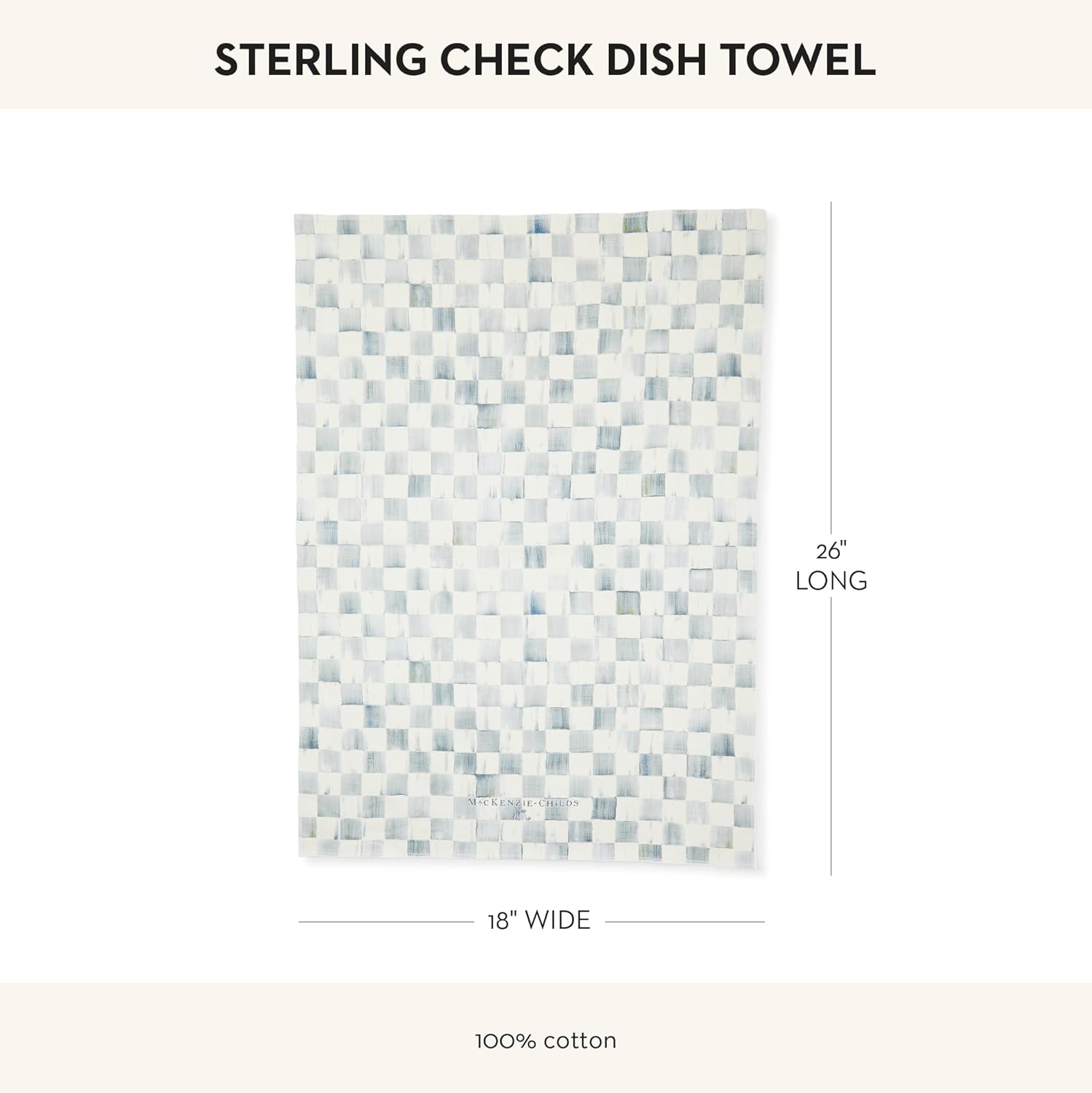 MACKENZIE-CHILDS Cotton Dish Towel, Hydrangea Tea Kettle
