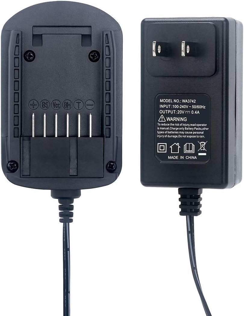 Lasica Replacement for Worx Battery Charger 20V WA3742 Compatible with Worx 20V Lithium Battery WA3520 WA3525 WA3578 WA3575 WA3522 WA3732 WA3770