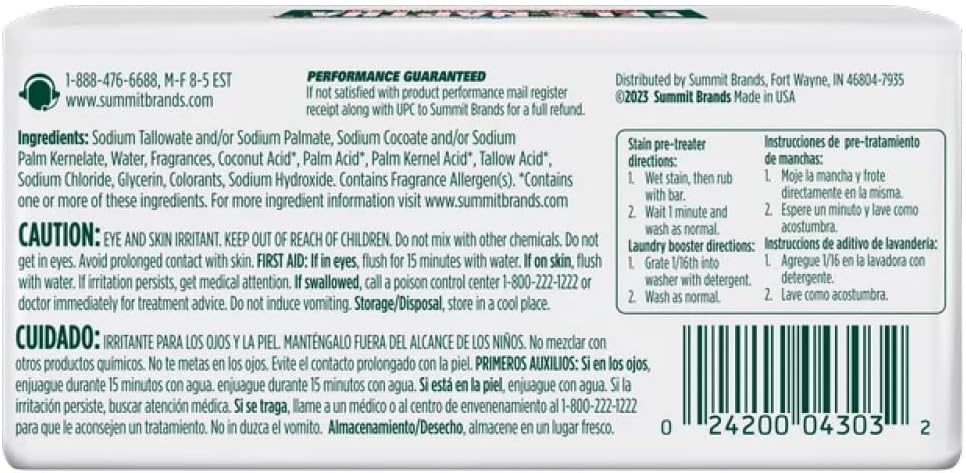 Fels Naptha Laundry Soap & Stain Remover Bar, Pack of 3