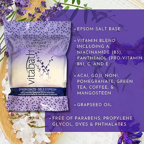 Vitabath Lavender Chamomile Epsom Salts Relaxing Detox Aromatherapy