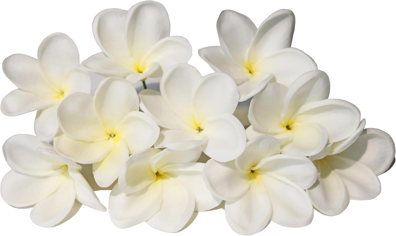 10PCS Artificial Plumeria Flowers with Stem, Apricot | Natural Real Touch,DIY Cake Decoration, Hawaiian Part, Luau Decor, Wedding Bouquets
