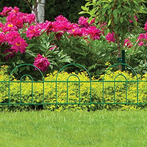 Origin Point Gard'n Border Round Folding Fence, Green, 10-Inch x 10-Feet
