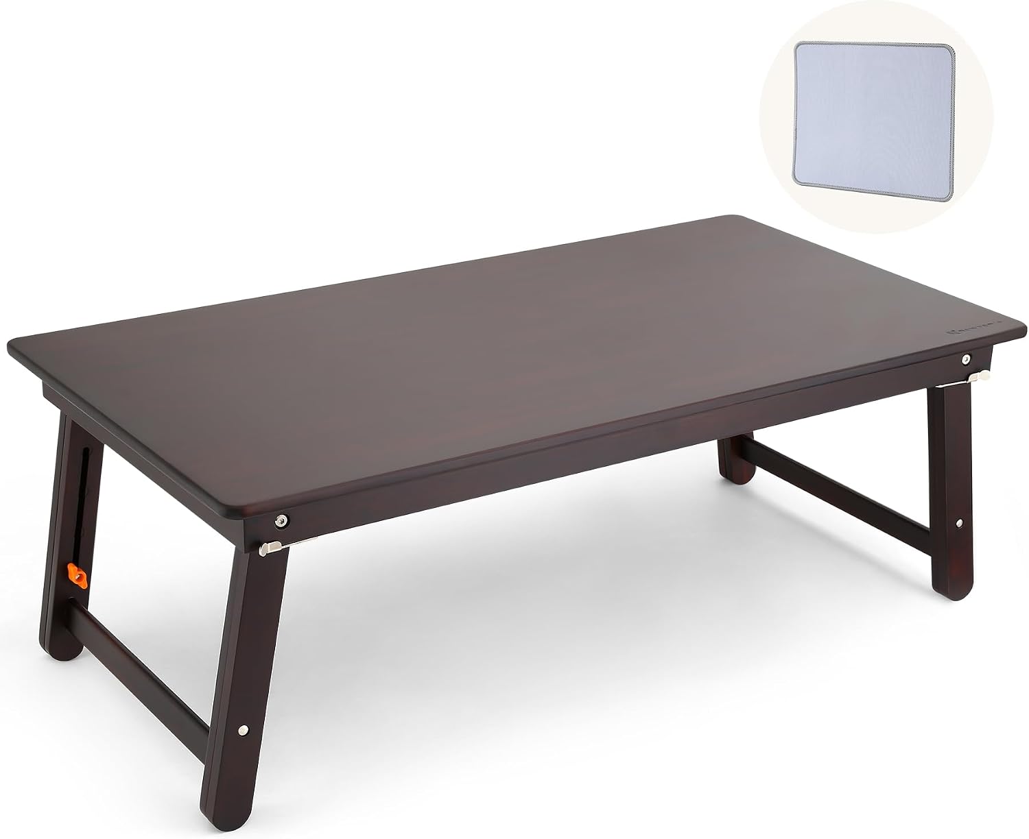 Nnewvante Large Floor Desk Foldable Tray for Adults, Bamboo 33.5 x 17.7in