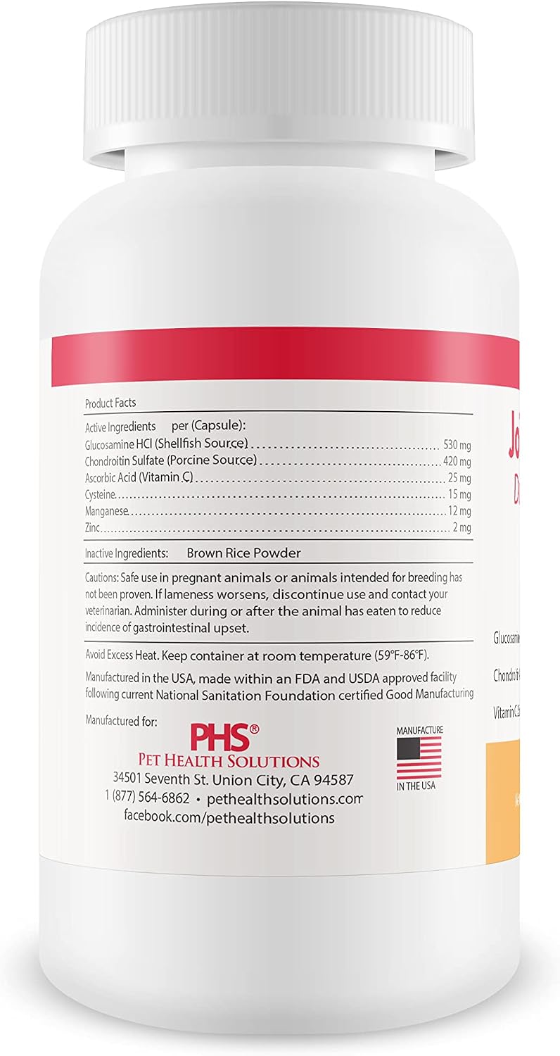 Double Strength (DS) Capsules for Dogs, Glucosamine, Chondroitin, Vitamins and Antioxidants