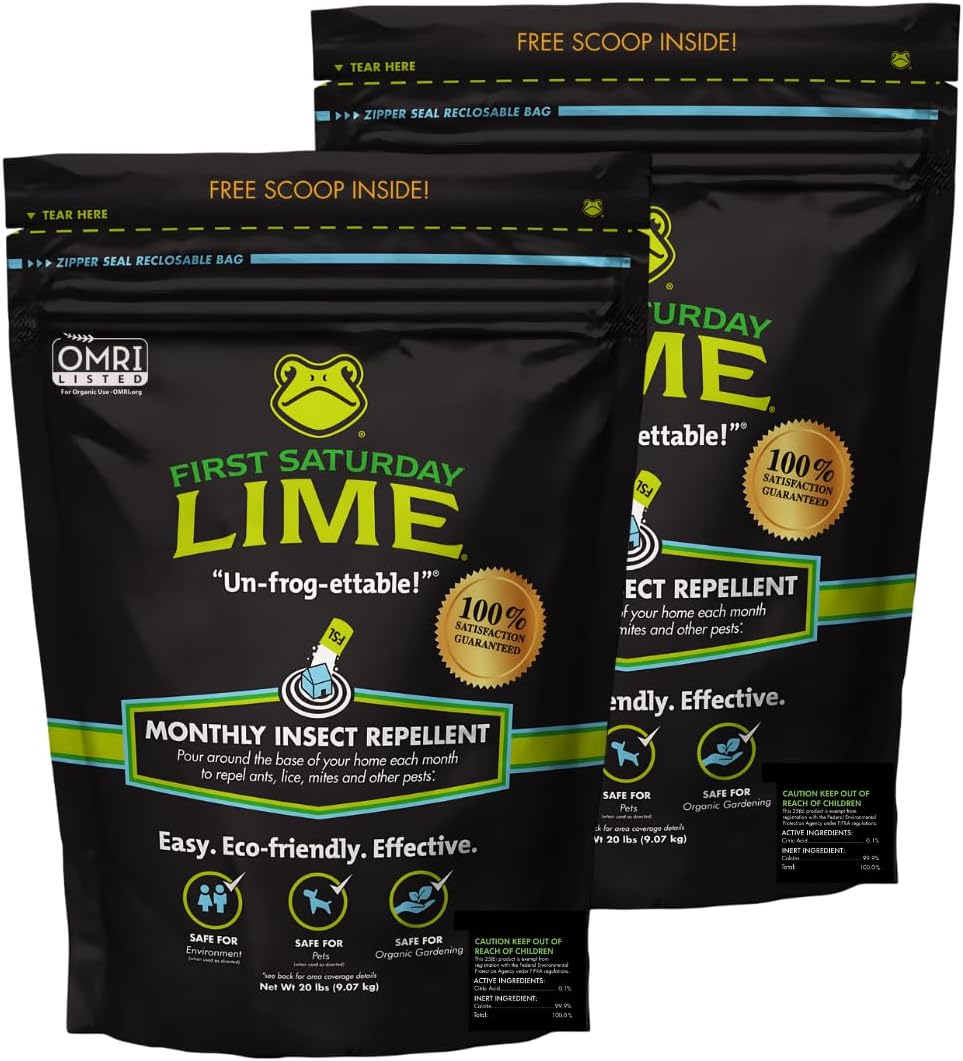 First Saturday Lime Insect Deterrent 20LB | Natural Repellent for Outdoors