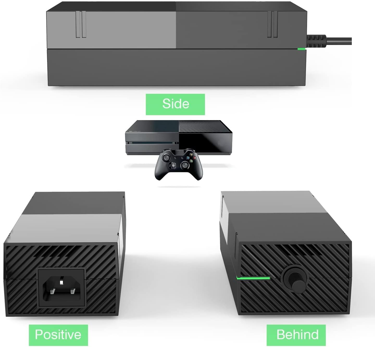 Power Supply Brick for Xbox One, Xbox Power Supply Brick Cord AC Adapter Power Supply Charger Replacement for X Box One