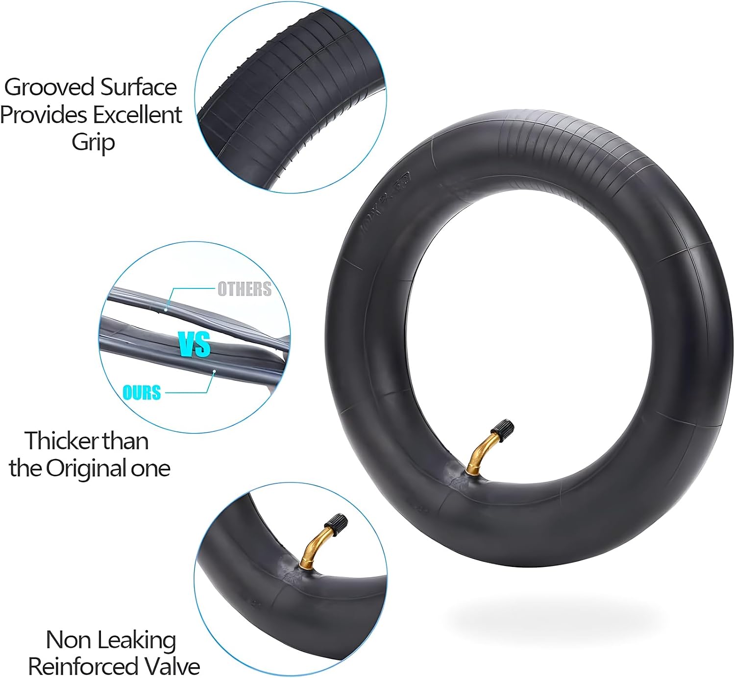 10x2.125 Inner Tube 2 Pack for Stroller Tricycle Kid Bike