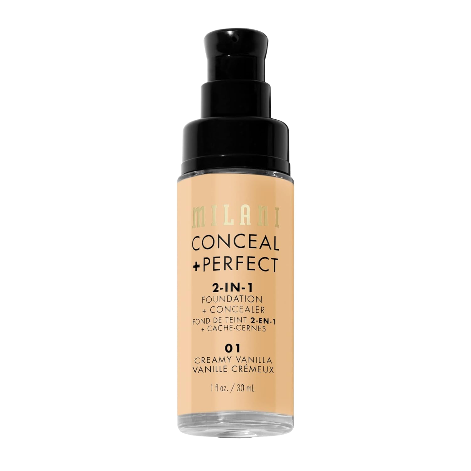 Milani Conceal + Perfect 2-in-1 Foundation + Concealer Makeup -13-Chestnut | Medium-To-Full Coverage, Natural-Matte Finish. Under Eye Corrector, Cover Redness & Imperfections. Waterproof & Sweat-Proof.