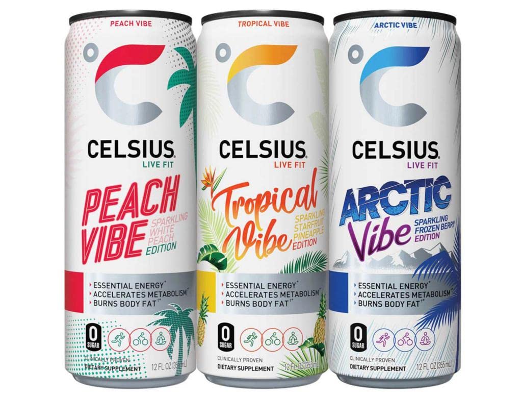 CELSIUS Sparkling Orange, Sugar Free Energy Drink, 12 Fl Oz (Pack of 4)