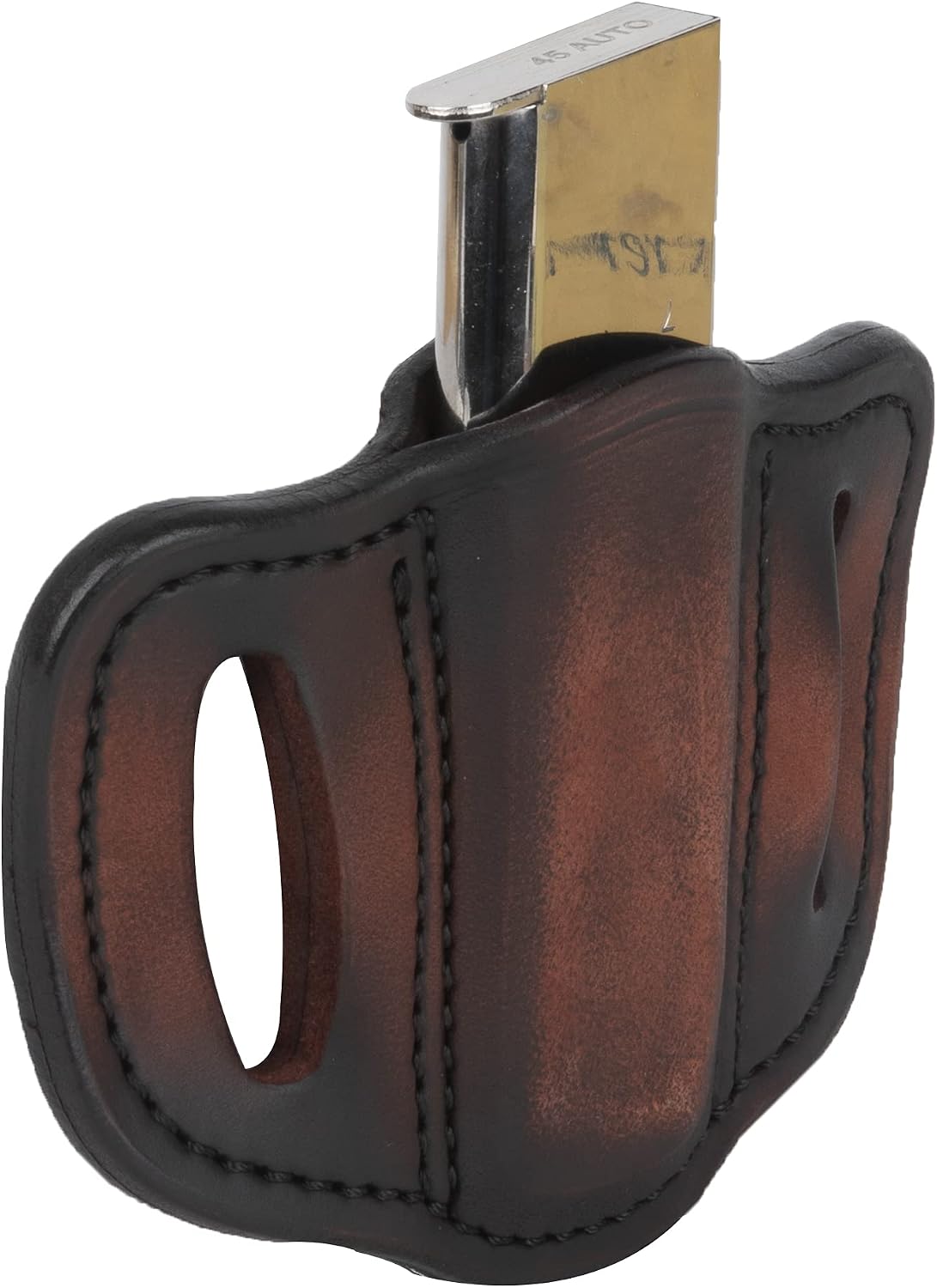 1791 Gunleather Magazine Pouch, OWB Single Stack 45 Leather Mag Holster | Leather magazine holder carries single stack 45 or 1911 mag securely, handcrafted with 100% American steerhide leather
