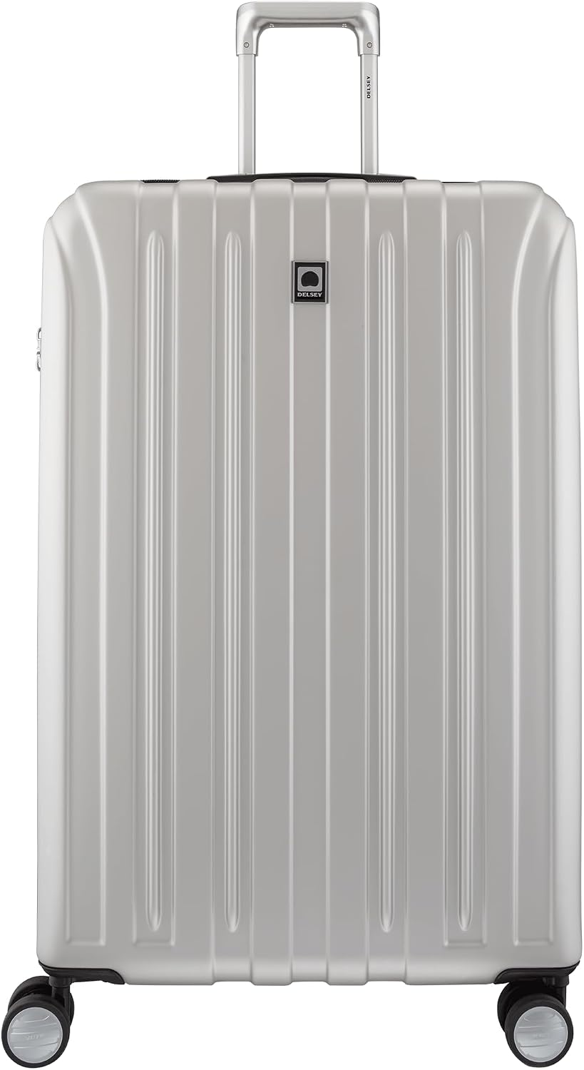 DELSEY PARIS Titanium Hardside Expandable Luggage with Spinner Wheels Carry-On Luggage, Graphite, Carry-On 19 Inch
