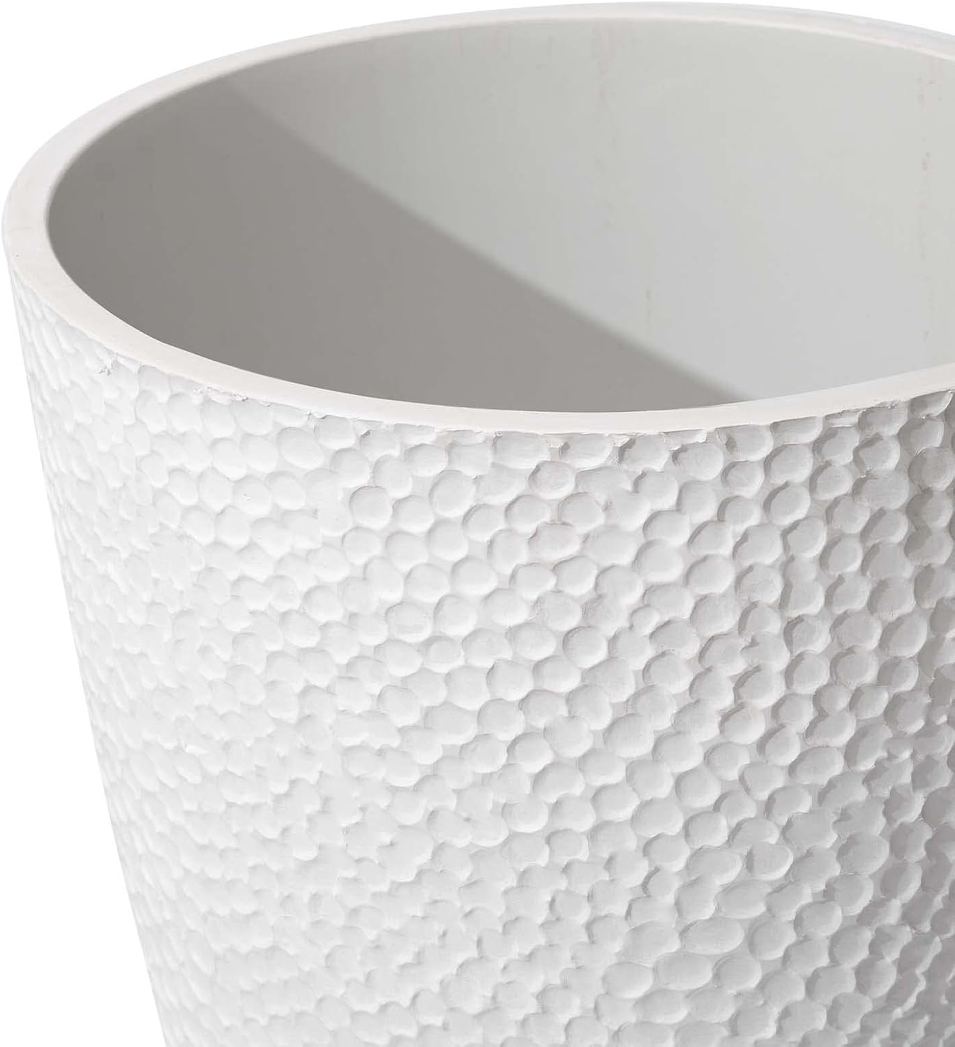 LA JOLIE MUSE Tall White Planter for Indoor Plants,20 Inch Tall Round Planter, Modern Flower Pot Containers,Large Decorative Tree Plant Pot,1 Pack