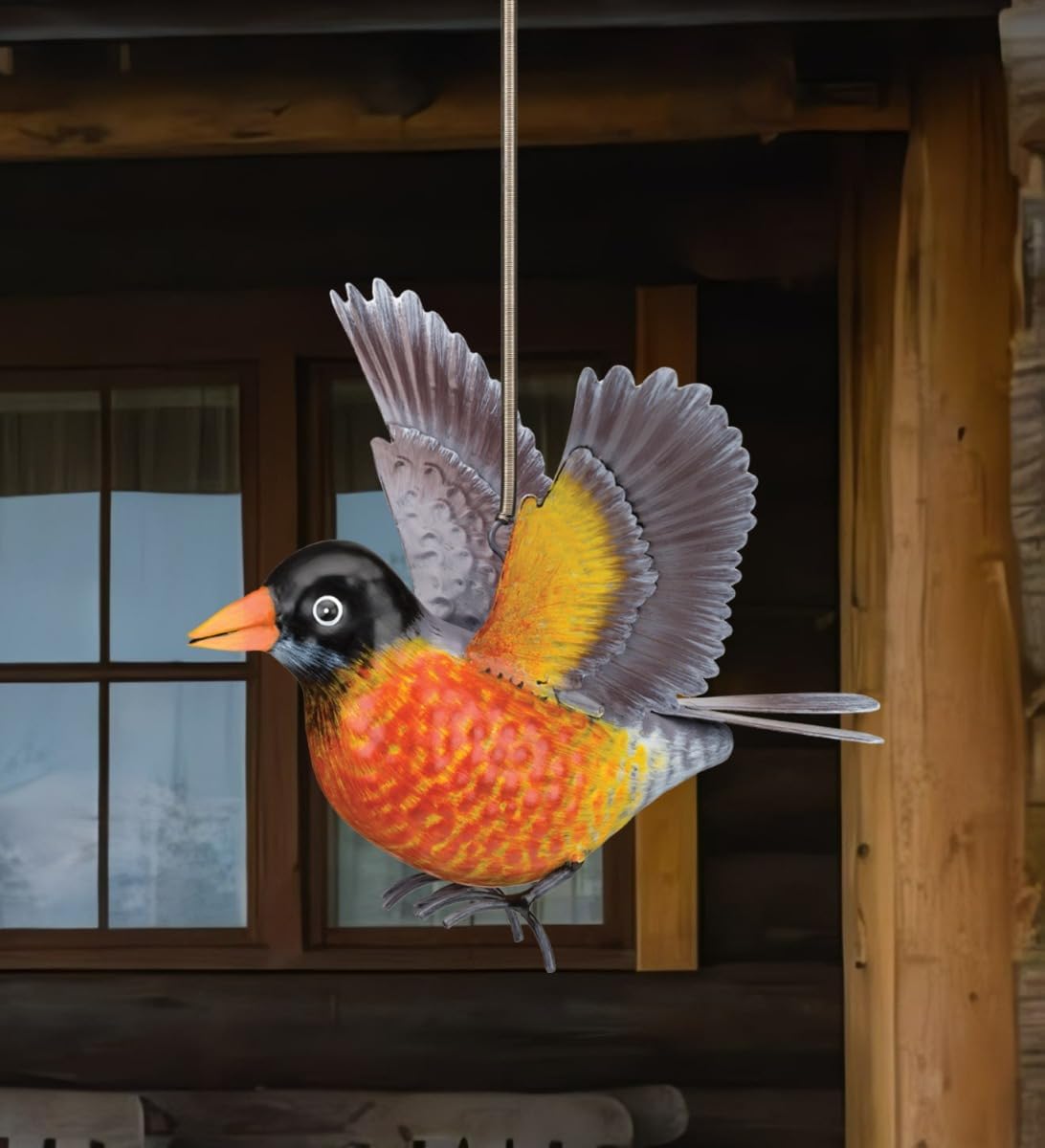 Regal Art & Gift Bird Bouncie, Hand-Painted Metal Spring Garden Decor