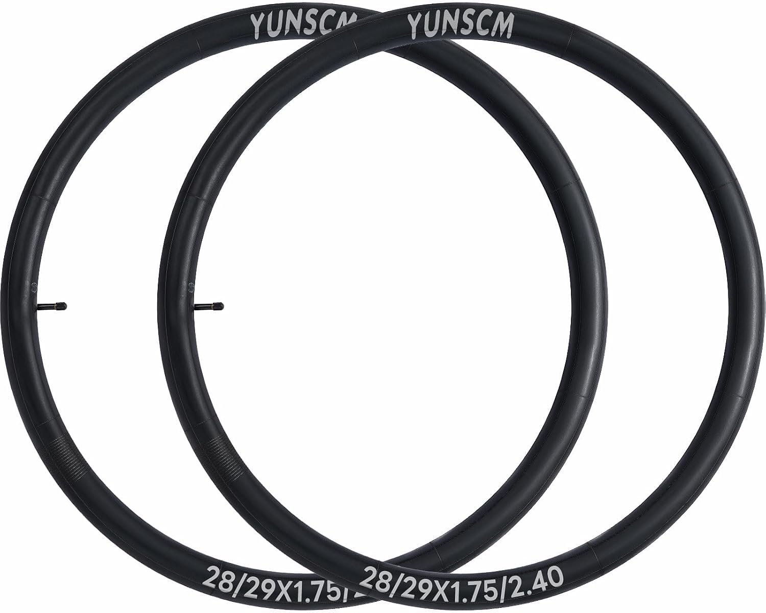 YUNSCM 29" Heavy Duty Bike Tubes 29x1.75/2.40 29 inch Bicycle Tubes for 28/29x1.75/1.95/2.0/2.1/2.125/2.25/2.3/2.40 MTB, Gravel