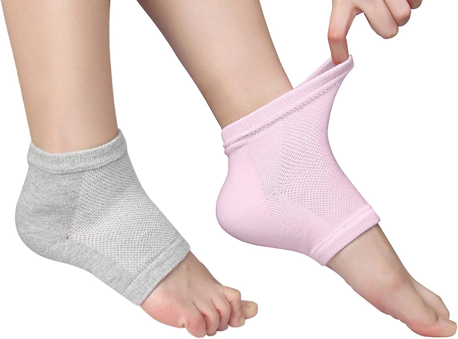 Codream Vented Moisturizing Socks Lotion Gel for Dry Cracked Heels 2 Pairs | Spa Gel Socks Humectant Moisturizer Heel Balm Foot Treatment Care Heel