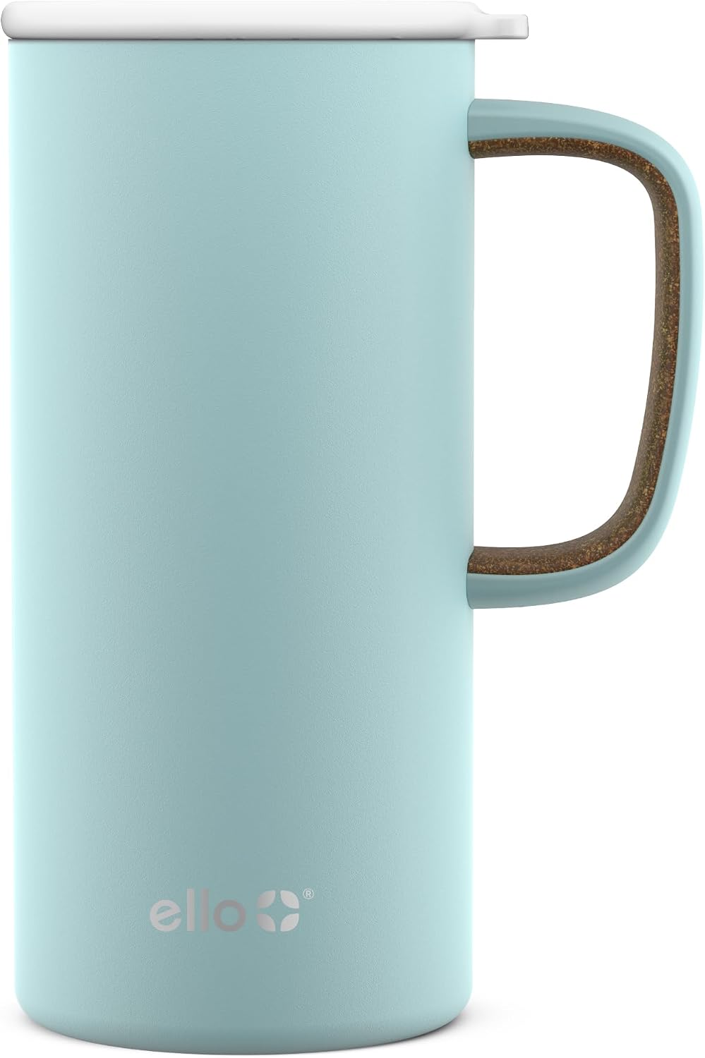 Ello Campy 18oz Insulated Stainless Steel Travel Mug with Handle, Avalon Sea