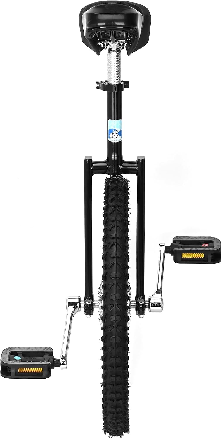 Nisorpa 20" Inch Unicycle Classic Black One Wheel Bike for Kids Adults