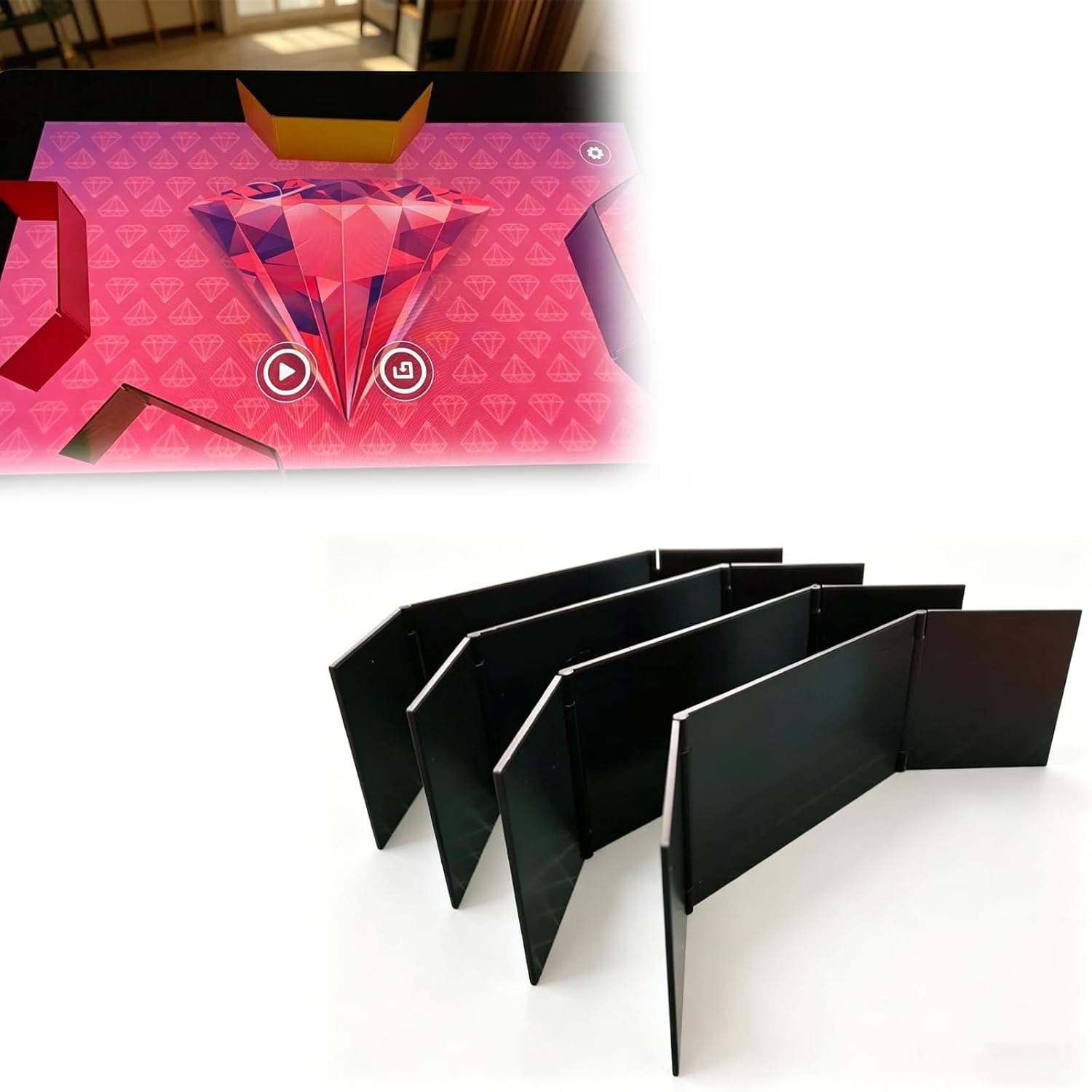 Card Hiders for Game Table Compatible with Arcade1Up Game Table – Privacy Shield Accessory for Digital Board Gameplay