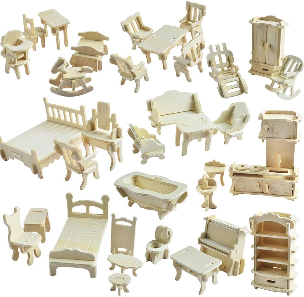 NWFashion Wooden Dream Dollhouse DIY Kits 3D Puzzle for Christmas Party Halloween House (Dream House)