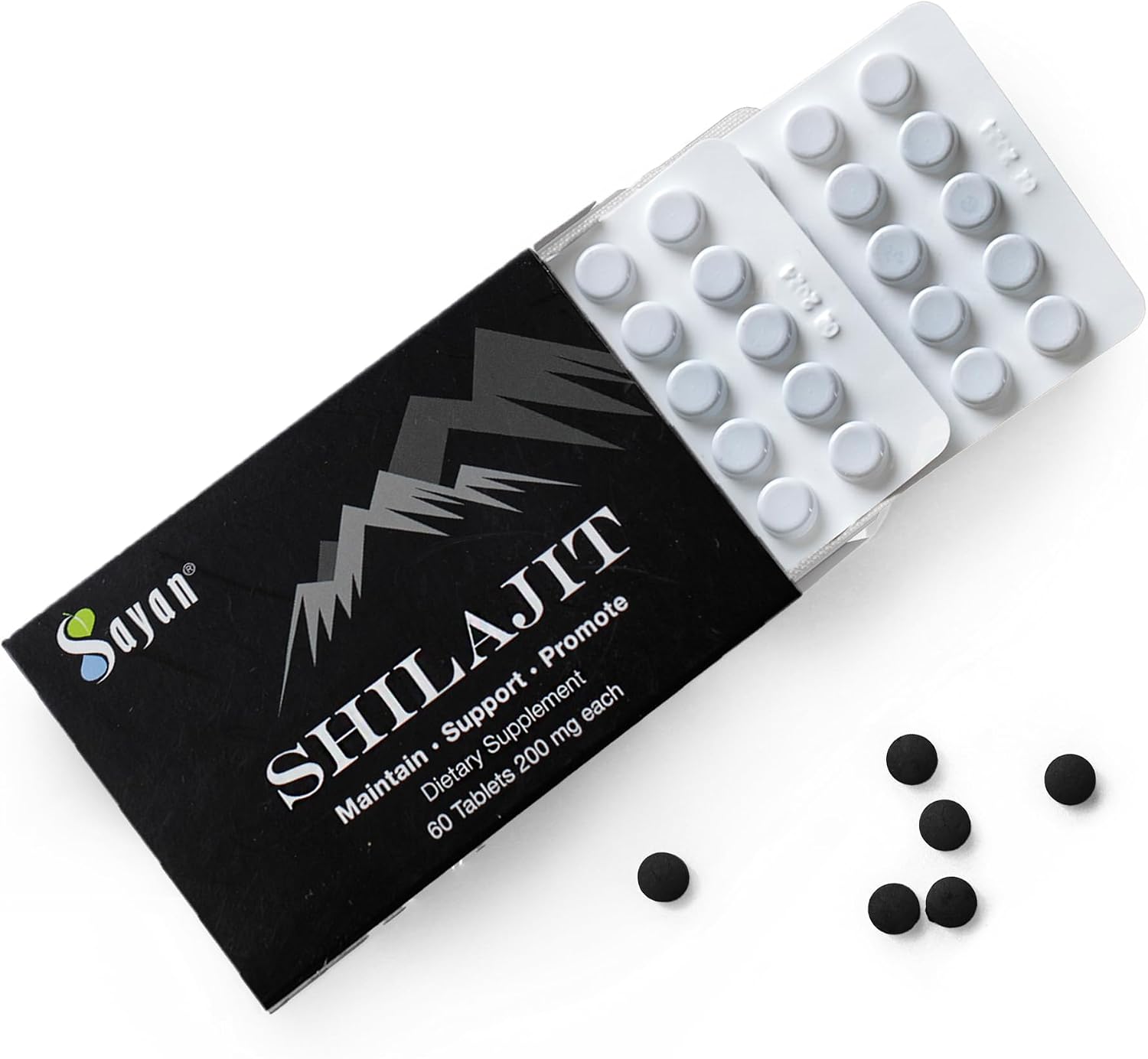 Shilajit Tablets 60 Count for Men and Women, 200mg Fulvic Acid | 85+ trace minerals, lab-tested, more effective than resin and capsules