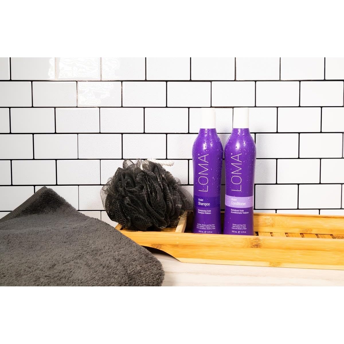 Loma Hair Care Violet Shampoo, Vanilla Bean/Blood Orange, 12 Fl Oz