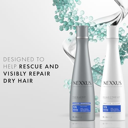 Nexxus Therappe Humectress Shampoo Conditioner 2 Count for Ultimate Moisture for Dry Hair Powered by Polysoft Hydrator Technology with Tri-lipids 33.8 fl oz
