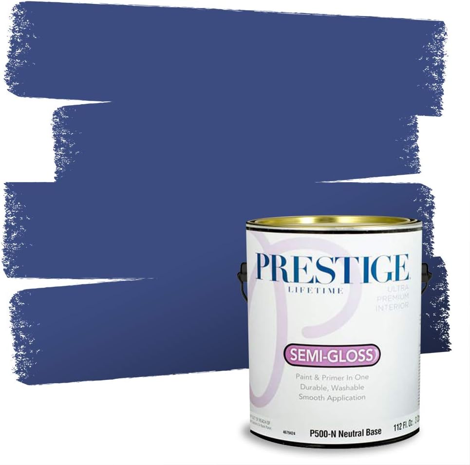 PRESTIGE Paints Exterior Paint and Primer In One, 1-Gallon, Satin, Comparable Match of Sherwin Williams* Blueblood*