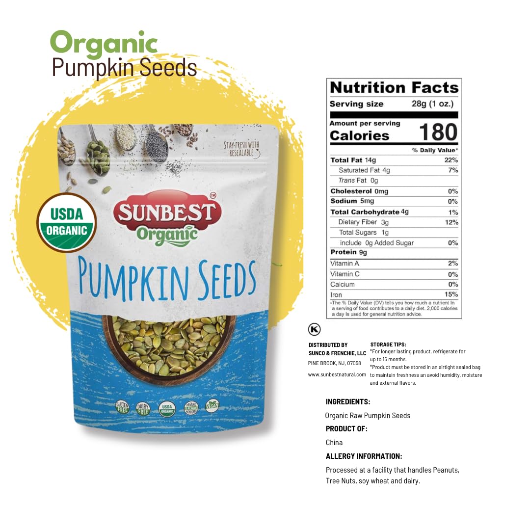 Sunbest Natural Organic Brown Sesame Seeds 32 oz.(2 lb) - USDA Organic, Non-GMO, Vegan, Gluten-free, Kosher - Fresh & Nutrient-Rich Snack, Topping, Baking - 2-Pack 16 oz