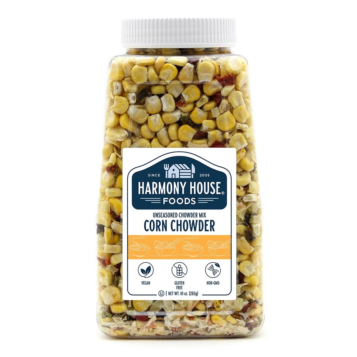 Harmony House Foods Soup Mix, Corn Chowder Soup, 10 Ounce Quart Size Jar