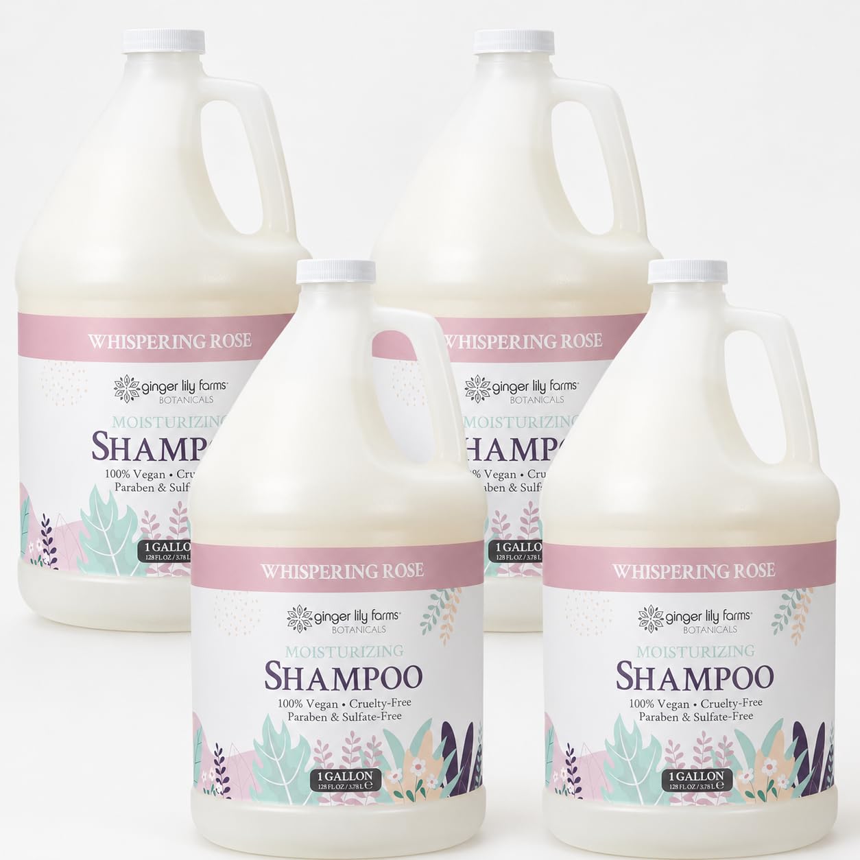 Ginger Lily Farms Botanicals Moisturizing Shampoo for All Hair Types, Coco Mango, 100% Vegan & Cruelty-Free, Coconut Mango Scent, 1 Gallon (128 fl oz) Refill | for Hands, Body & Hair, Moisturizing Wash, Salon Wash, Spa Cleanser, Salon & Spa Essentials, M…
