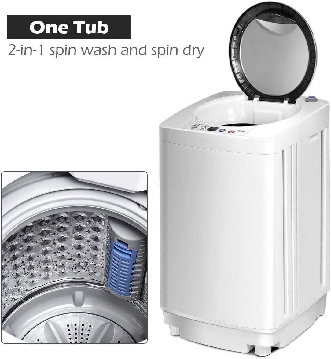 Giantex Portable Washing Machine, Full Automatic Washer and Dryer Combo