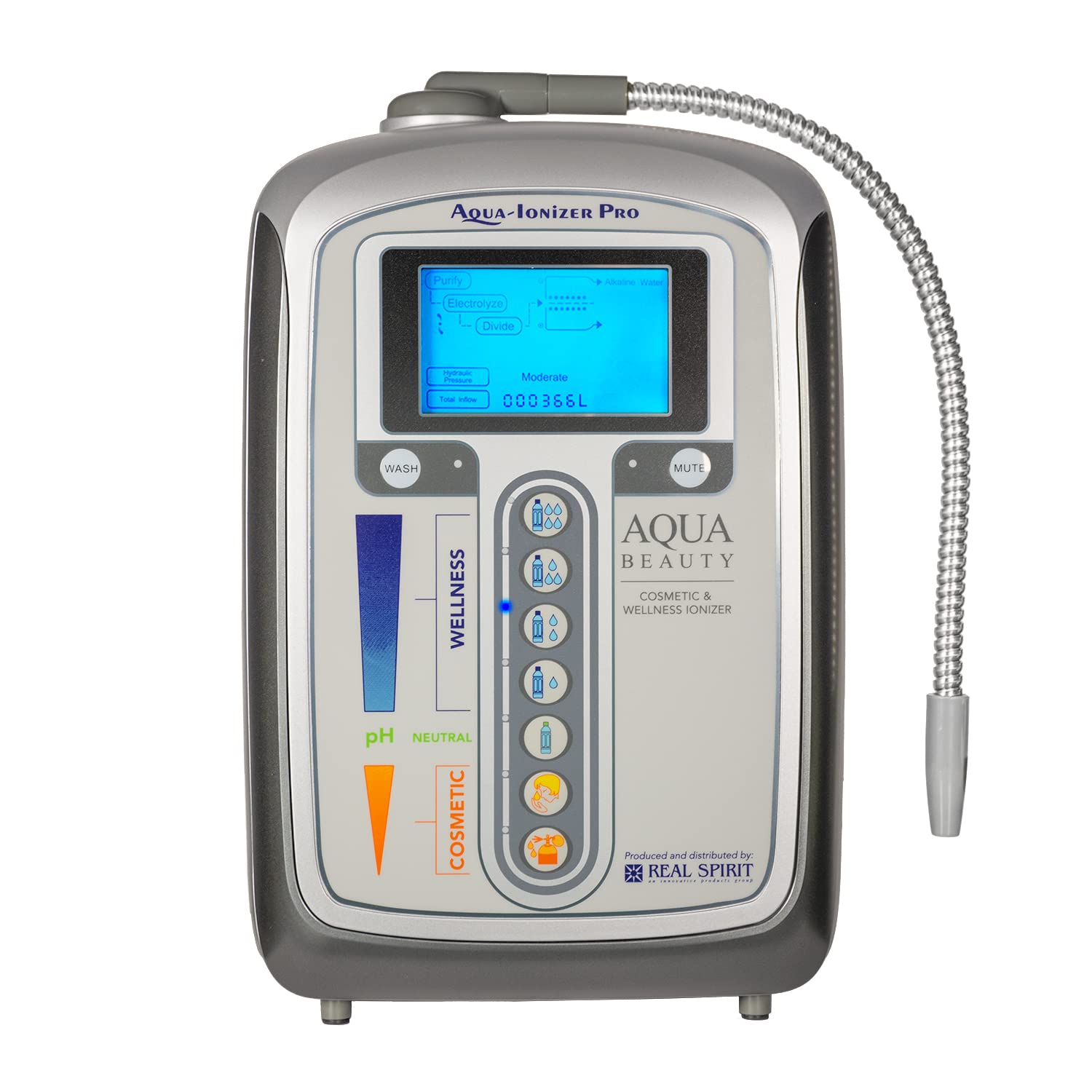 Aqua Ionizer Deluxe 5.0 | Water Ionizer | 7 Water Settings | Home Alkaline Water Filtration System | Produces pH 4.5-10.5 Alkaline Water | Up to