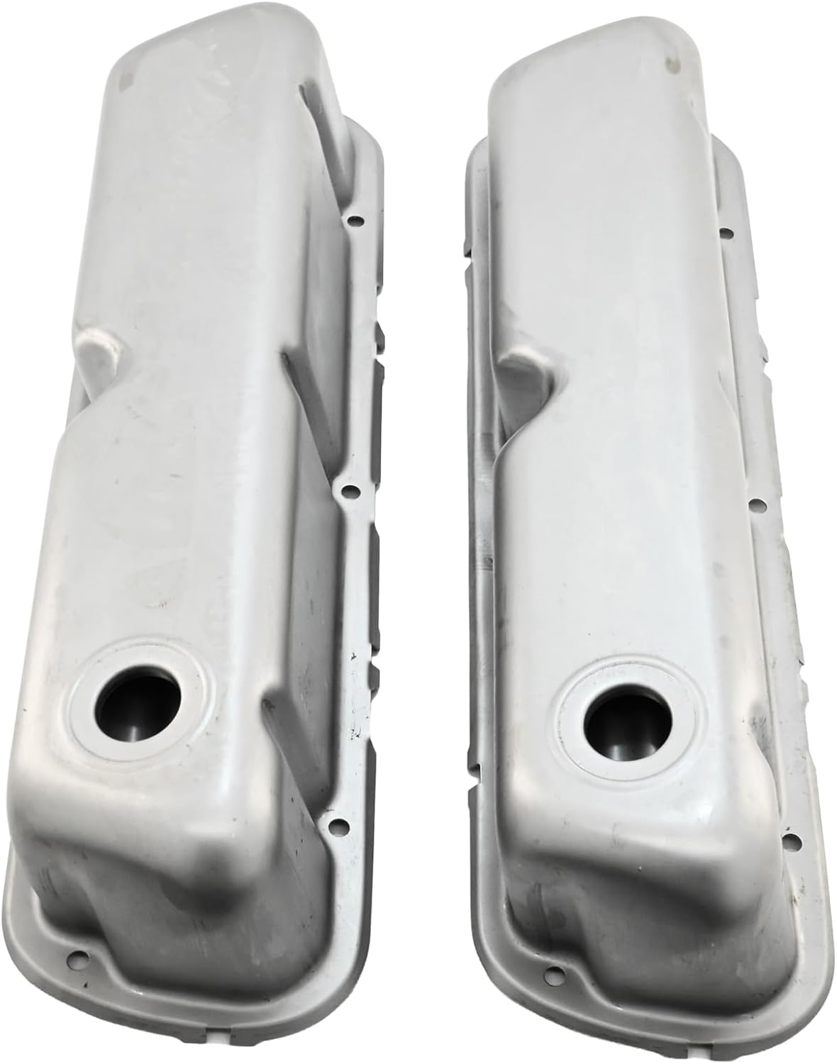 Steel Valve Covers Fits 1962–85 Ford SB 260‑289‑302‑351W – Smooth – 1 Hole – Raw Steel