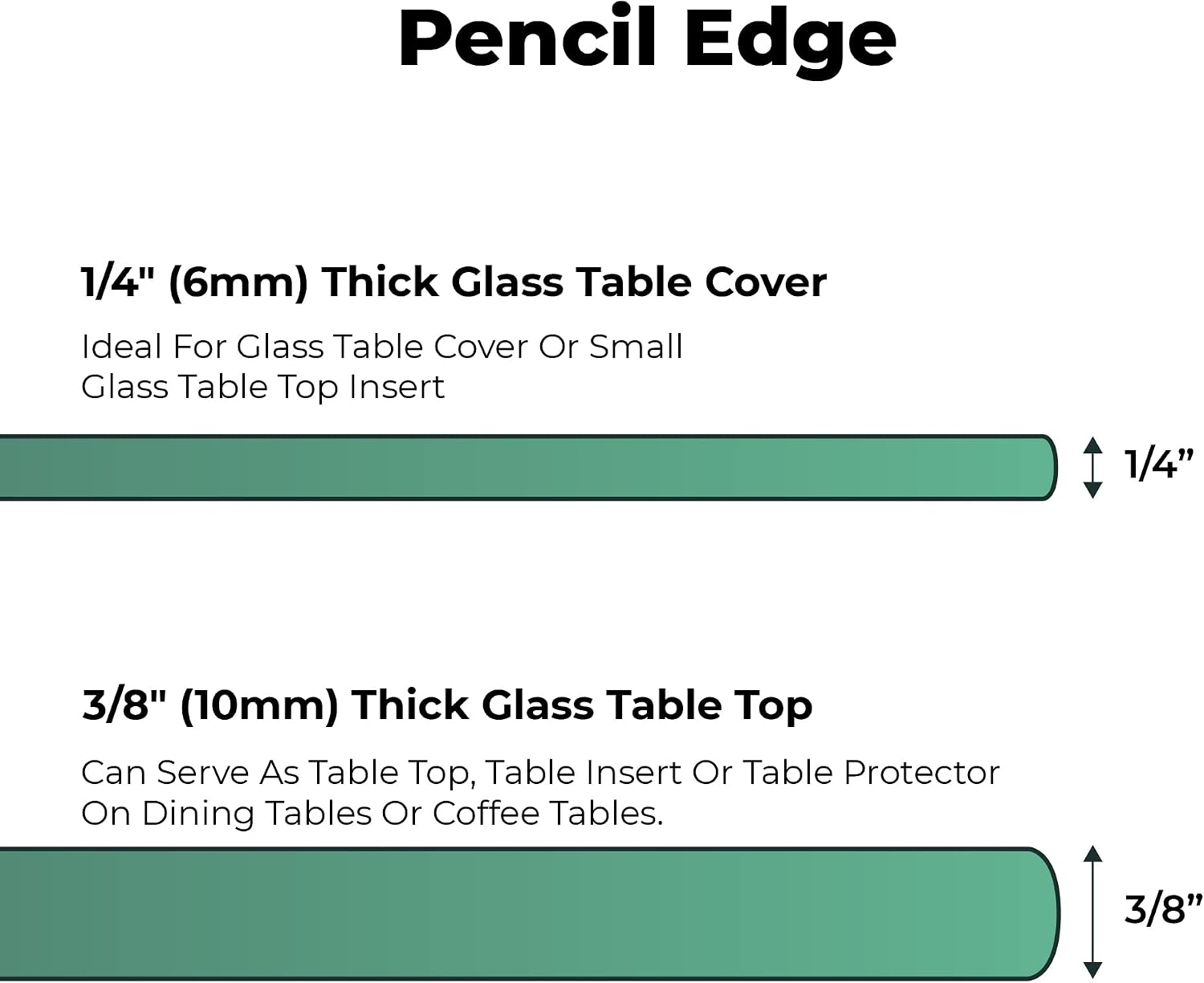 Clear Tempered Glass Table Top 22 Inch Square Flat Polished Edge with 1/4 Inch Thickness for Dining, Coffee or Side Tables by Fab Glass and Mirror
