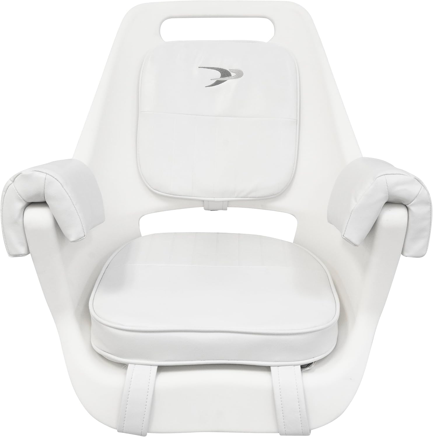 Wise 8WD007-3-710 Offshore Series Deluxe Pilot Chair Cushions with Armrests - White | Roto-molded marine plastic frame, 28 oz vinyl
