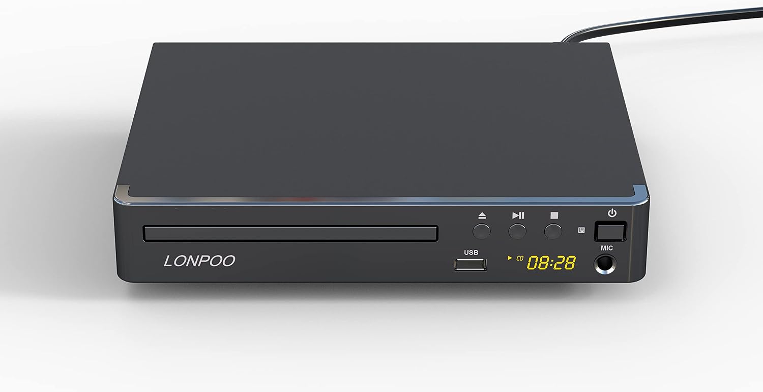 LONPOO DVD Players HDMI for TV, Compact Multi Region DVD Player