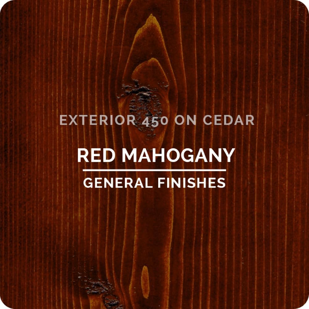 General Finishes Exterior 450 Water Based Wood Stain, 1 Quart, Cedar