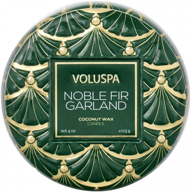 Voluspa Baltic Amber Candle | Mini Tin | 4 Oz. | 25 Hour Burn Time | Coconut Wax for a Cleaner Burn