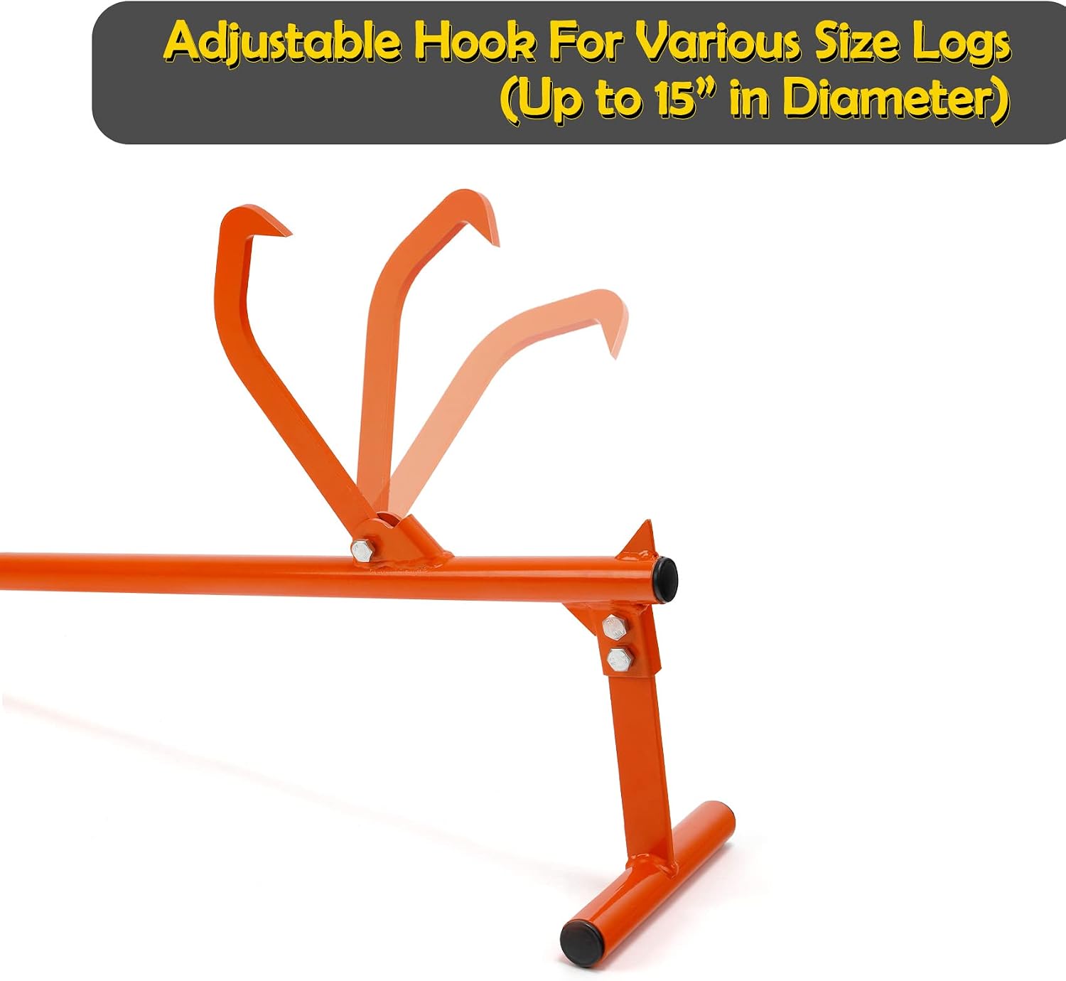 PIRIPARA 50.9" Timberjack Log Lifter, Adjustable Log Roller Cant Hook, Heavy Duty Steel Log Jack, Logging Tools for Rolling and Raising Up The Logs
